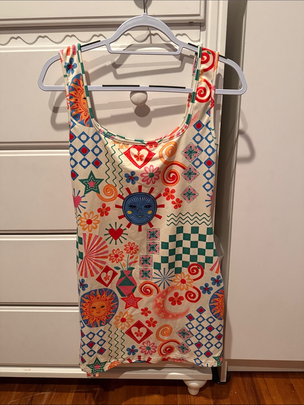 Women's Multicolor Patterned Tank Top